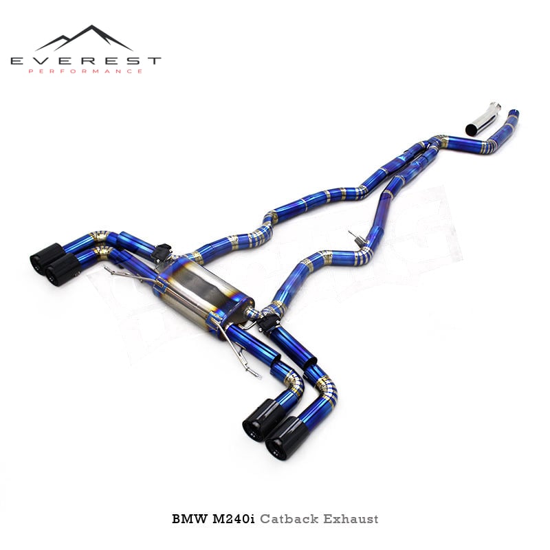 Titanium Exhaust Pipe System for BMW M240/M240i F22/G42 3.0T 2017-2023 Valvetronic Valve Muffler Catback Exhaust MP Tips