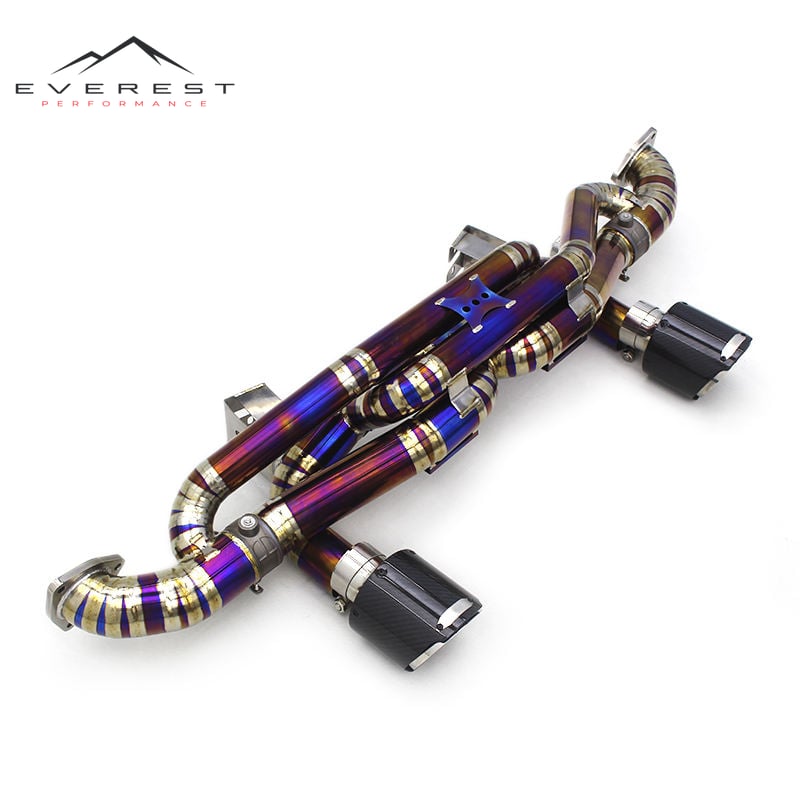 Catback Exhaust for Porsche 718 Cayman GT4 RS 4.0L 2022-2025 Escape Valved Muffler Exhaust Titanium Pipe System