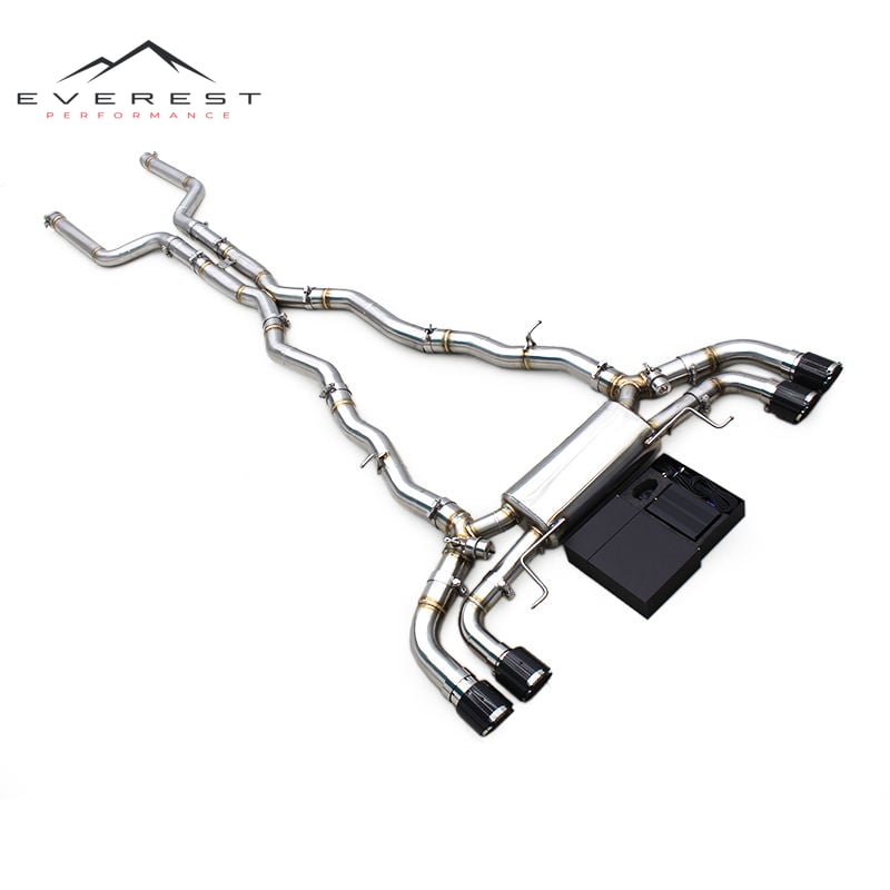 SS304 Exhaust Pipe System for BMW M8 COUPE F91 4.4T 2019-2024 Two Door Car Race Vacuum Valve Catback Exhaust with Controller