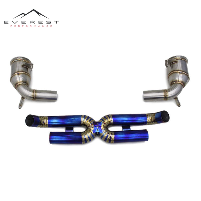 Full Exhaust System for Porsche 911 992 Turbo S 3.8T 2020-2023 Downpipe Gpf Opf Titanium Race Rear Muffler