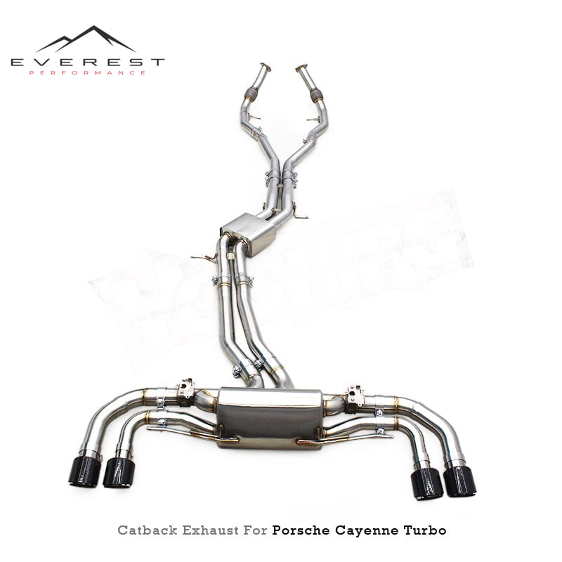 Custom Original Valved Exhaust System for Porsche Cayenne S Turbo 4.0T 2018-2024 Sport Car Catback Muffler Stainless Steel Pipes