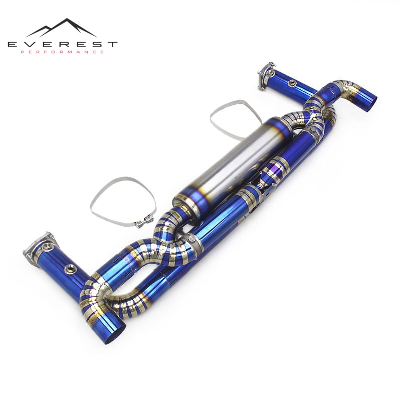 Titanium Catback Exhaust Pipe for Porsche 911 991/991.2 Turbo S 3.8T 2017-2019 Valved Catback Muffler System