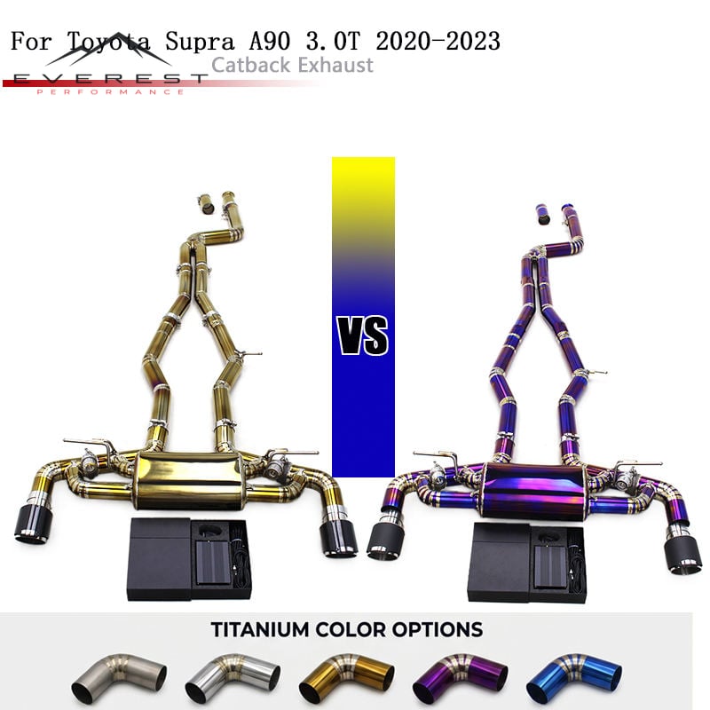 Titanium Exhaust Pipe System for Toyota Supra A90 3.0T 2020-2023 Vacuum Valve Catback Muffler