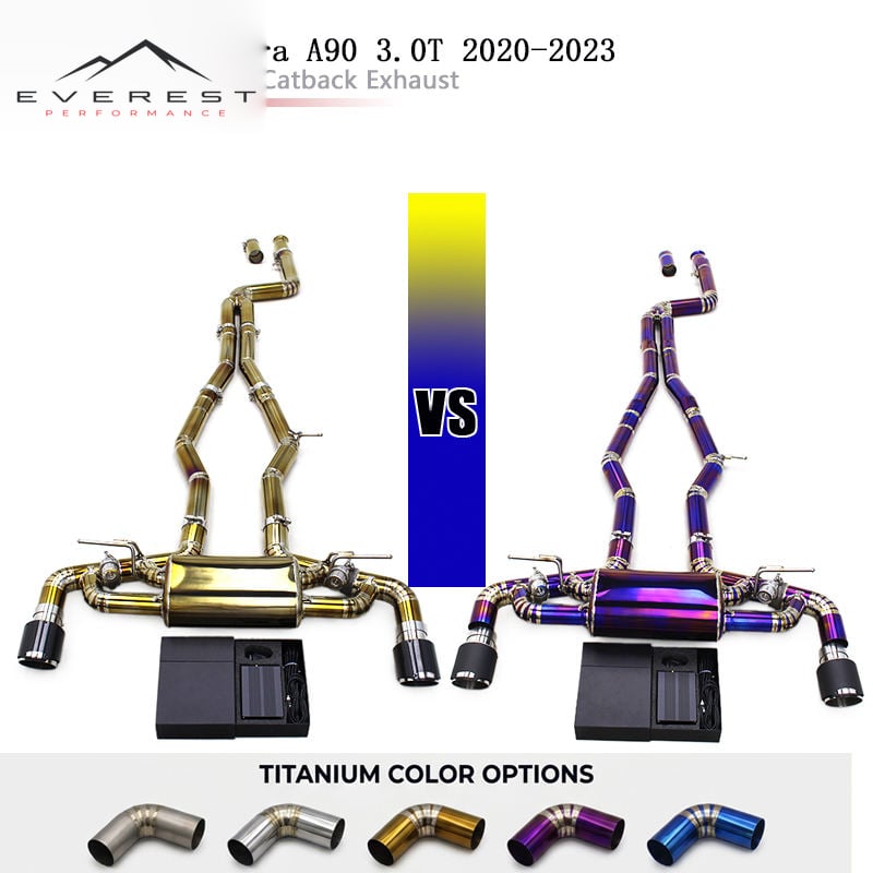 Titanium Exhaust Pipe System for Toyota Supra A90 3.0T 2020-2023 Vacuum Valve Catback Muffler