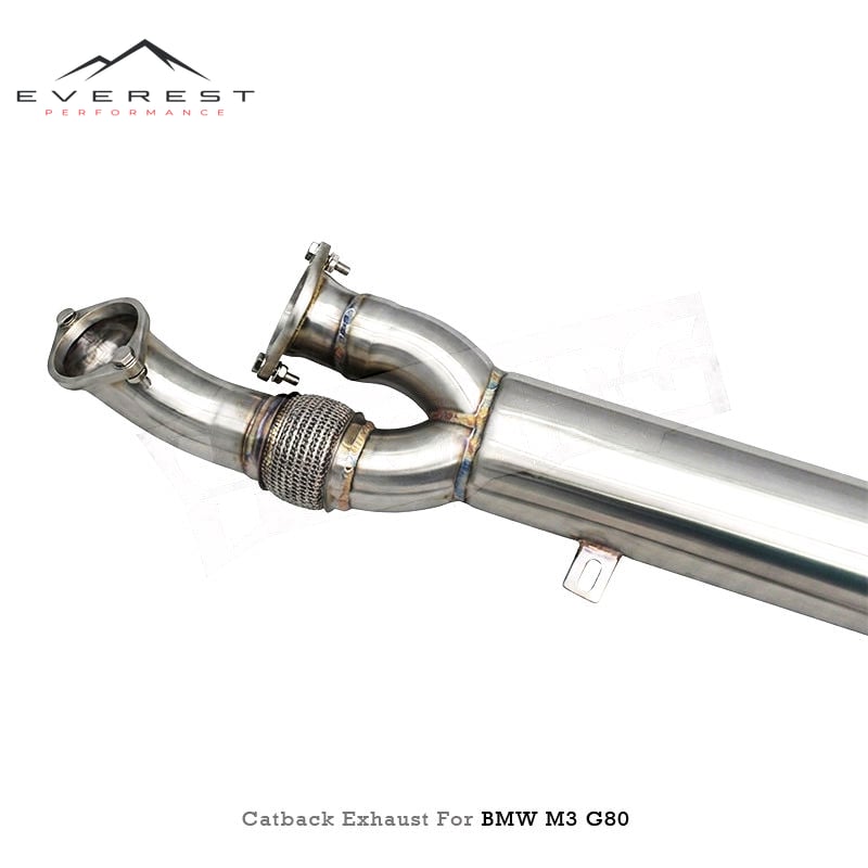 Stainless Steel Valvetronic Catback Exhaust Pipes with 101mm MidPipe for BMW M3/M4 G80/G82 3.0T 2021-2026 Valved Muffler