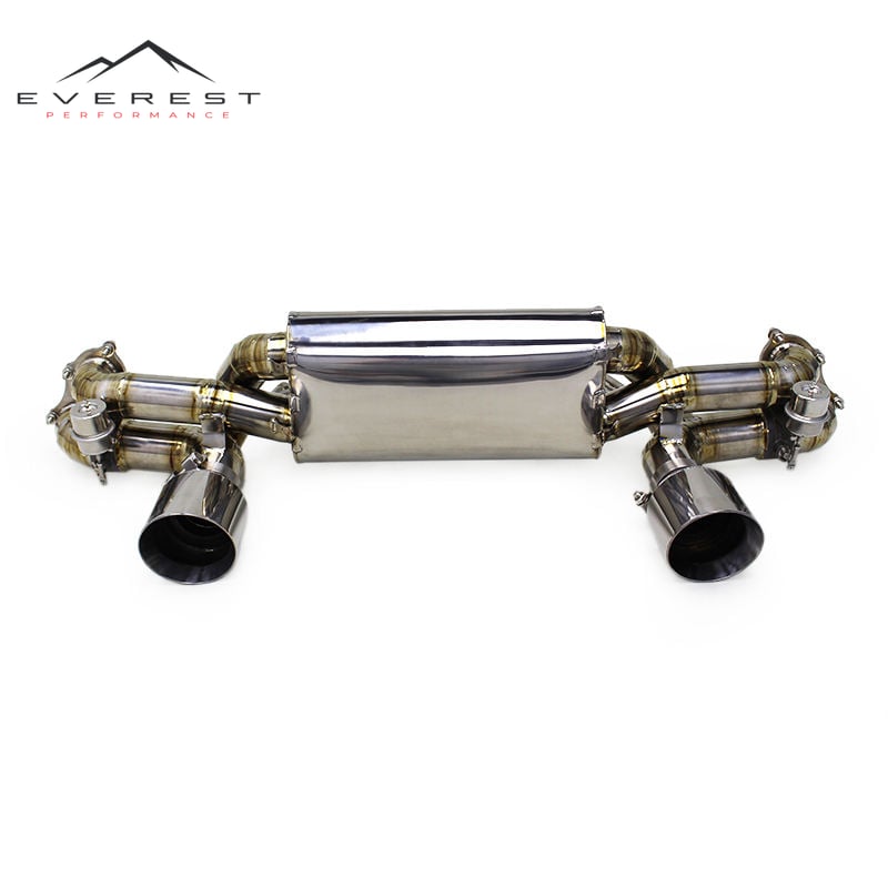 Custom Catback Exhaust for Porsche 718 Cayman GT4 4.0L 2020-2022 Titanium Pipe Muffler Valve Exhaust System Car Parts