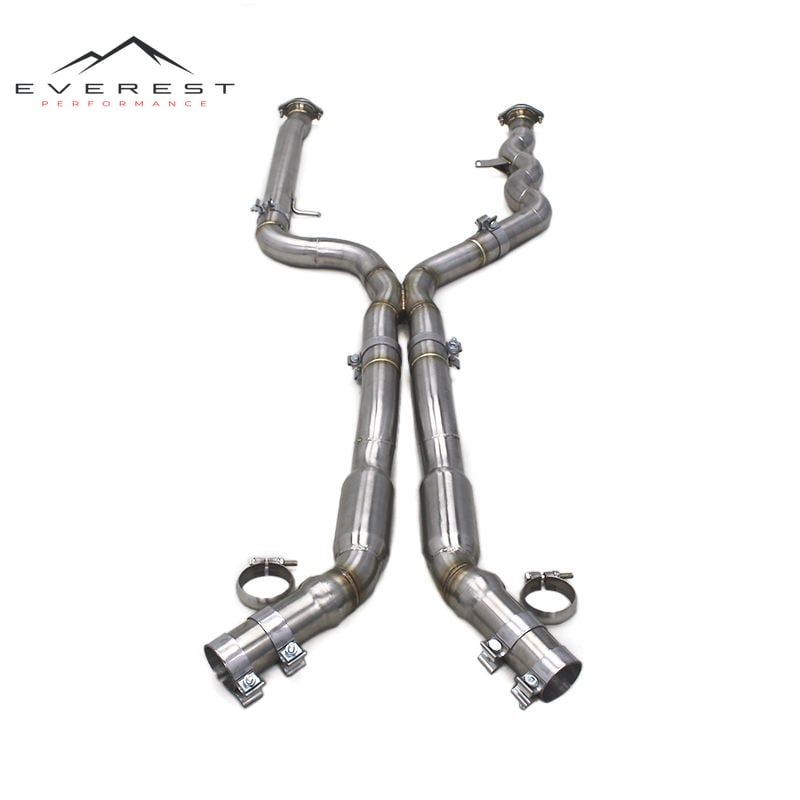 Equal Length Middle Pipes for BMW M2 G87 3.0T 2023+ Stainless Steel Exhaust Pipes Dual Resonator