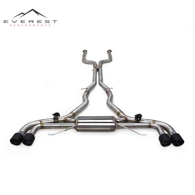 Stainless Steel Catback for BMW X5M/X6M F95/F96 4.4TT 2020-2024 Valvetronic Muffler X Cross Exhaust Pipes