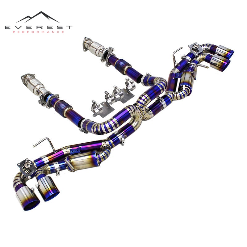 Full Exhaust System for Chevrolet Corvette Stingray Z51 (2019-2025) Titanium Catback Muffler SUS304 Downpipe