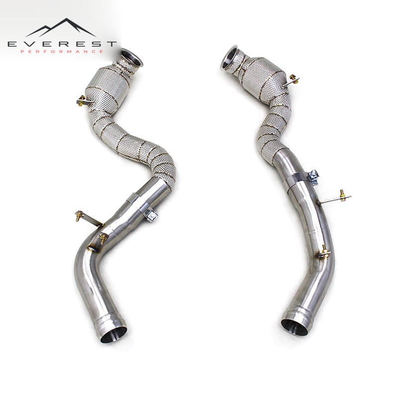 Race GT63 Cat Header for Mercedes-Benz AMG GT63/GT63S 4.0TT 2019+ Heat Shield Exhaust Downpipe 100/200/300cell Catalyst Pipe