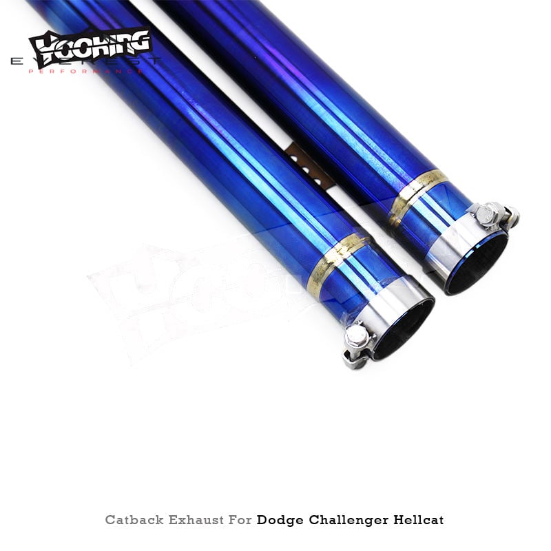 Titanium Exhaust Pipe System for Dodge Challenger Hellcat SRT 6.2T 2016-2022 Valveed Catback Muffler Exhaust