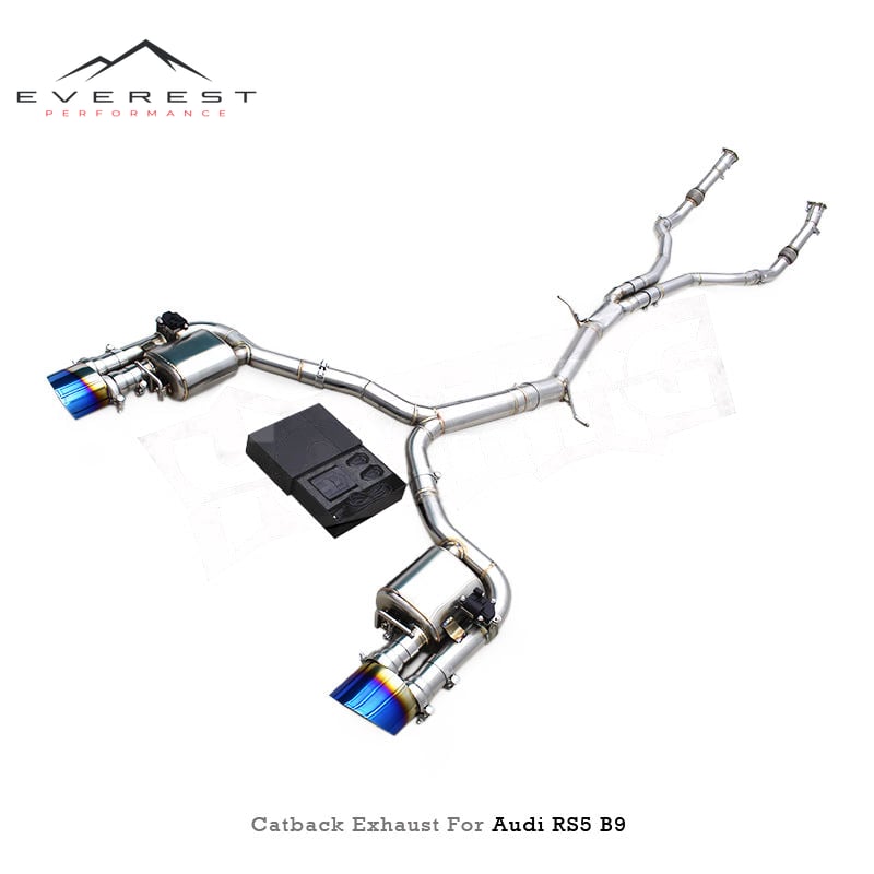 Auto Valve Stainless Steel Exhaust Pipe for Audi RS4/RS5 B9/B9.5 2.9T 2017-2024 Valvetronic Front Pipe Catback Exhaust
