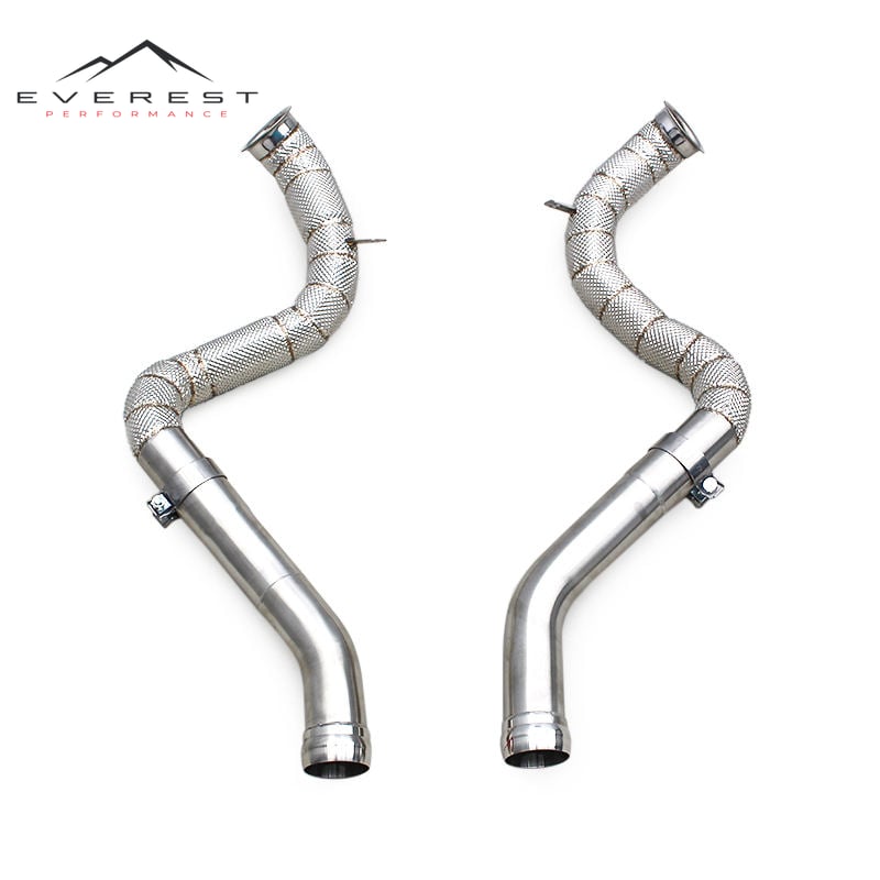 Race Free Flow Downpipe for Mercedes-Benz C63/C63S AMG W205 4.0T 2015-2024 Stainless Steel Exhaust Pipe System