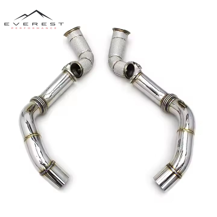 Heat Shield Front Tube for BMW M5 F90 4.4T 2018-2023 Stainless Steel Free Flow Downpipe