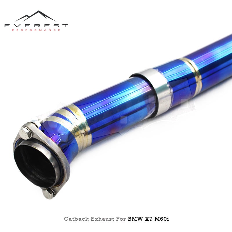 Titanium Exhaust Pipe System for BMW X7 M60i 4.4TT 2023-2024 Lightweight Valvetronic Catback Exhaust with MP Tips