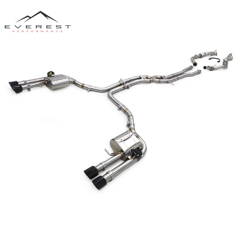 Valvetronic Exhaust Pipes for Audi S8 D4 4.0T Stainless Steel Catback Muffler Free Flow Downpipe With Remote Control