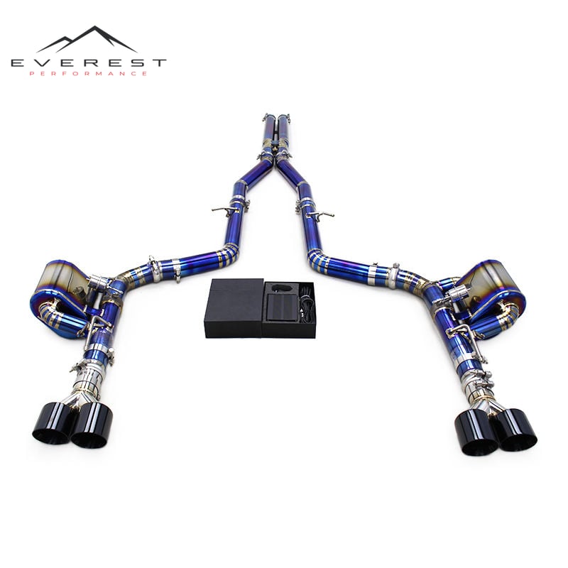 Auto Exhaust System for Dodge Challenger Hellcat 6.2T 2016-2022 Vacuum Valve Muffler Catback Titanium Pipes