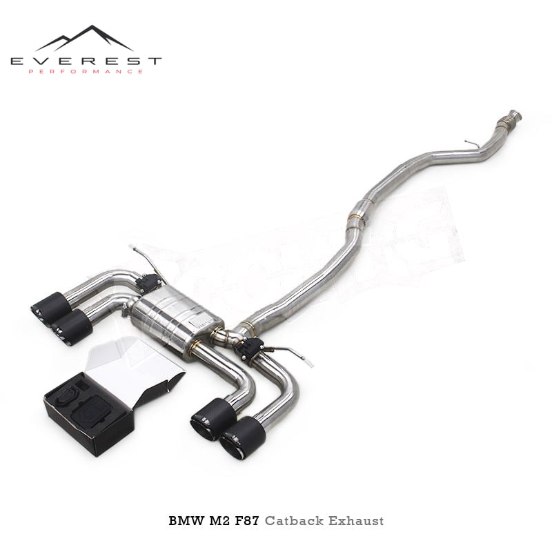 SS304L Exhaust Pipe System for BMW M2 F87 N55 3.0T 2014-2018 Single-pipe Electronic Valve Catback Exhaust
