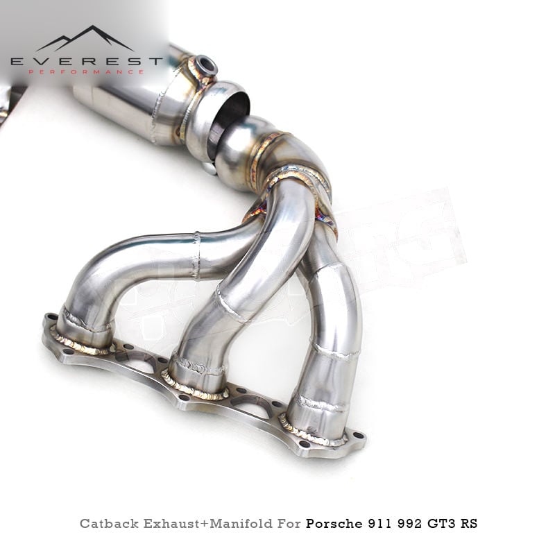 Racing Titanium Full Exhaust Pipes for Porsche 911 992 GT3 RS 4.0L 2020-2024 Valvetronic Catback With SS304 Downpipe Catalyst
