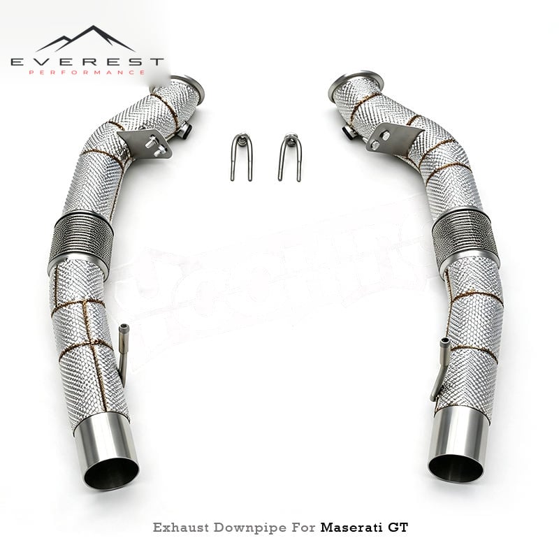 Stainless Steel Header Straight Downpipe for Maserati Gran Turismo/GT 3.0T 2025+ Free Flow Exhaust Pipe with Heat Shield