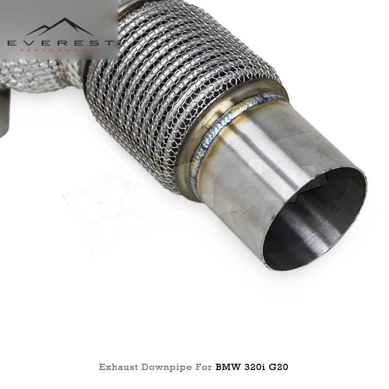 Excuatm SUS304 Turbo Downpipe Exhaust for BMW 320i G20 2.0T 2020-2024 Insulation Header Free Flow Downpipe with OPF/GPF