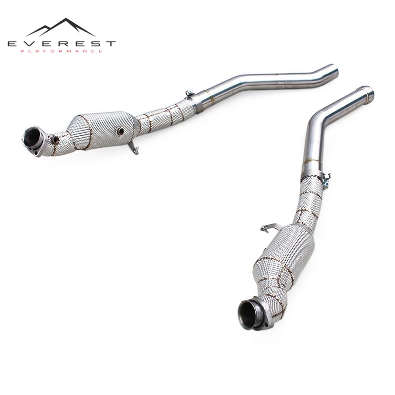 Direct-fit Turbo Engine Downpipe for Mercedes-Benz ML63 AMG W164/M156 6.2L 2007-2011 High Performance Catted Downpipe Header
