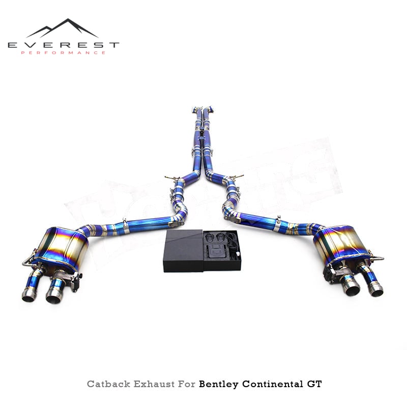 Custom Valved Sport Catback Mufflers for Bentley Continental GT V12 6.0T 2018-2024 Supersport Car Titanium Pipe Exhaust System