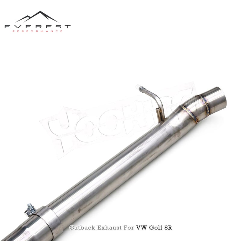 304 Stainless Steel Valvetronic Performance Muffler for VW Golf 8/MK8/8R R 2.0T 2020-2024 Stainless Steel Exhaust Pipe