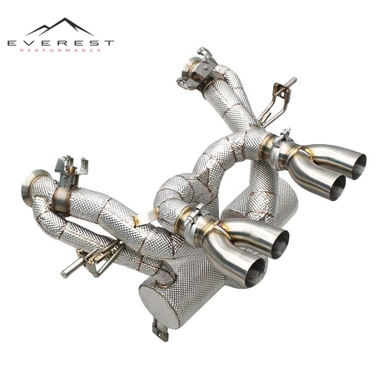 Racing Stainless Steel Catback Muffler for Lamborghini Revuelto 6.5L V12 2023-2025 Heat Shield With Valve Exhaust System