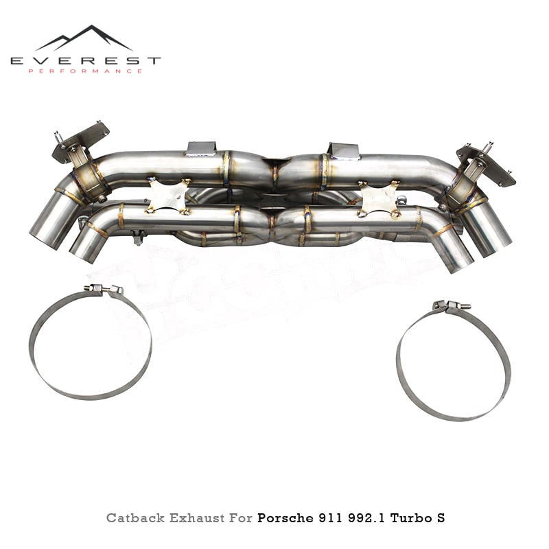 Exhaust System for Porsche 911/992/992.1 Turbo S/Carrera S 3.0T/3.8T 2019-2024 SUS304 Catback with Original Valve Control