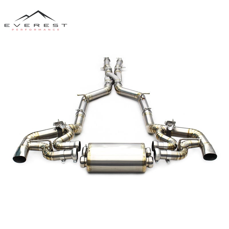 Titanium Exhaust Pipes for Mercedes-Benz AMG GT/GTS C190 4.0T 2014-2023 Catback Valve Muffler Z/H Mid Pipe