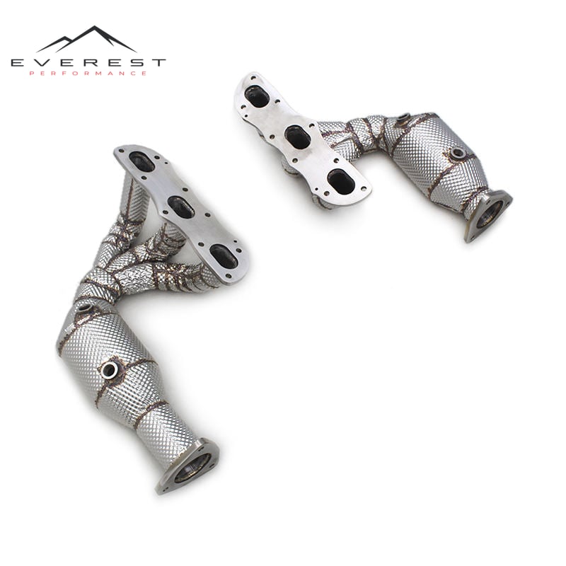 Stainless Steel Exhaust Manifold for Porsche 911 991/991.1 3.8 Carrera 201 Header with Catalyst Escape Exhaust System