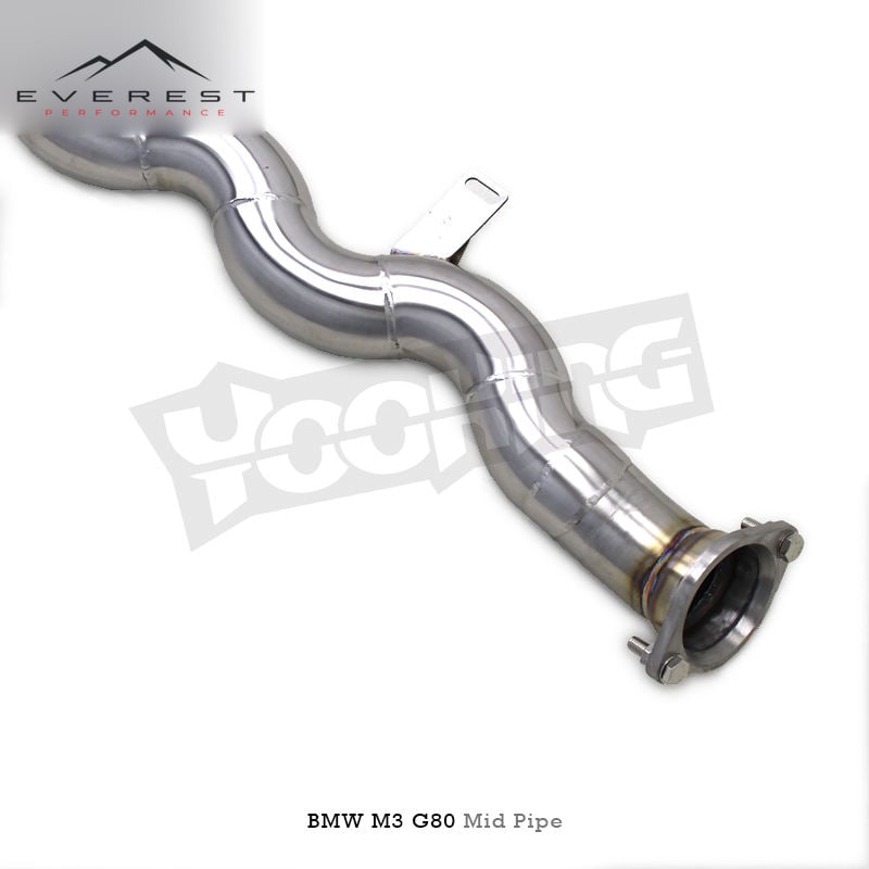 Stainless Steel Equal Length 2.75inch Midpipe Exhaust Pipes for BMW M3/M4 G80/G82 3.0 2019-2023