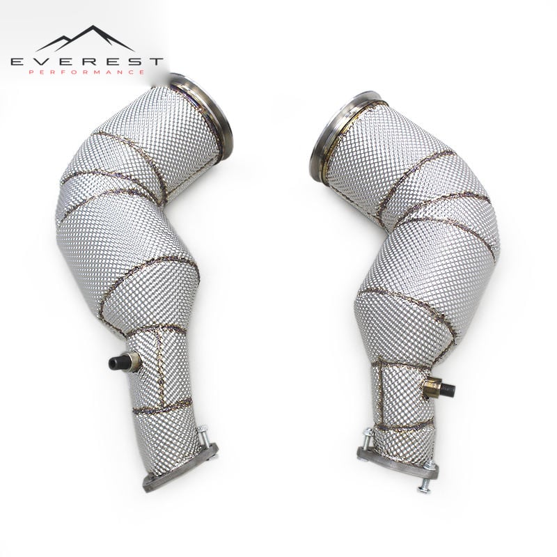Ready Stock Exhaust Downpipe for Audi RS6 RS7 C8 4.0T 2021-2022 Header Exhaust Downpipe with Heat Shield