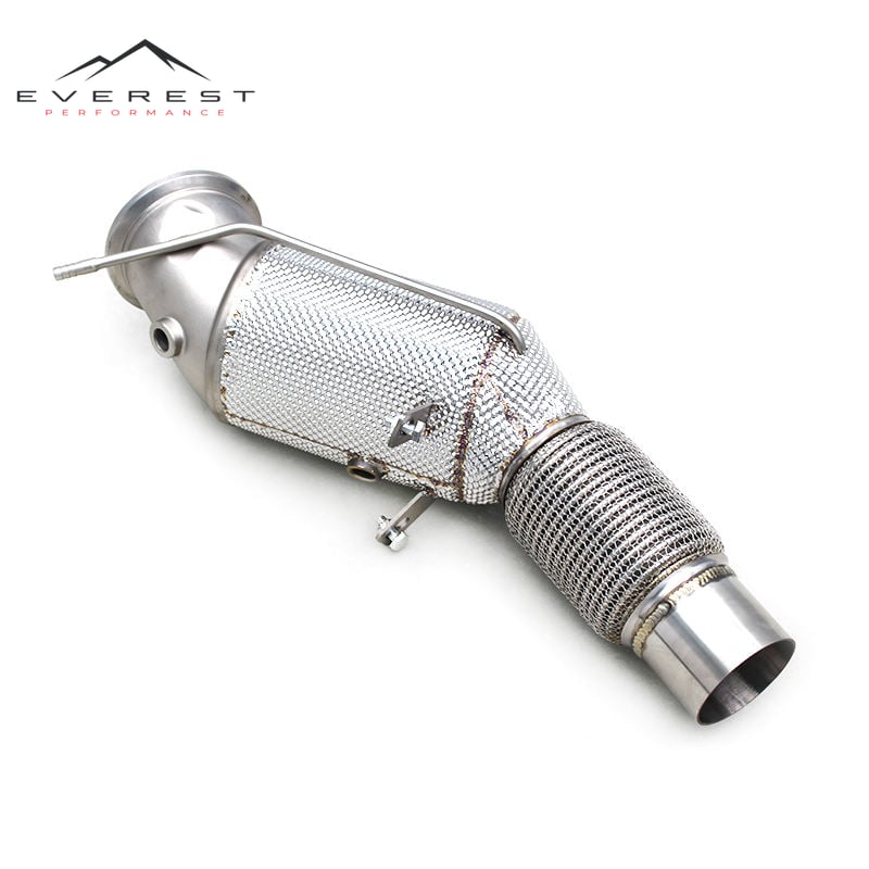 Free Flow Exhaust Downpipe for BMW 325i/330i G20/G28 B48/2.0T/B58/3.0T 2020-2024 Heat Shield Header