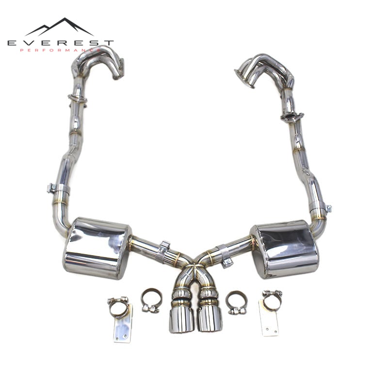 Auto Full Exhaust Pipe System for Porsche 987/987.1 Boxster/Cayman S 3.4L 2004-2008 T304 Steel Catback Exhaust Manifold Pipe