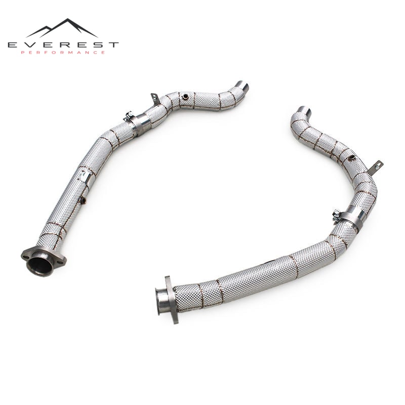 Stainless Steel Exhaust Pipes for Land Rover Range Rover V8 5.0T 2009-2017 Free Flow Downpipe With Heat Shield