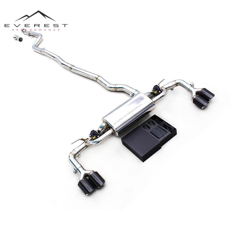 Stainless Steel Catback for BMW 640/640i/640GT/GT G32 2018-2021 Valvetronic Muffler Exhaust Pipes Carbon Fiber Tips