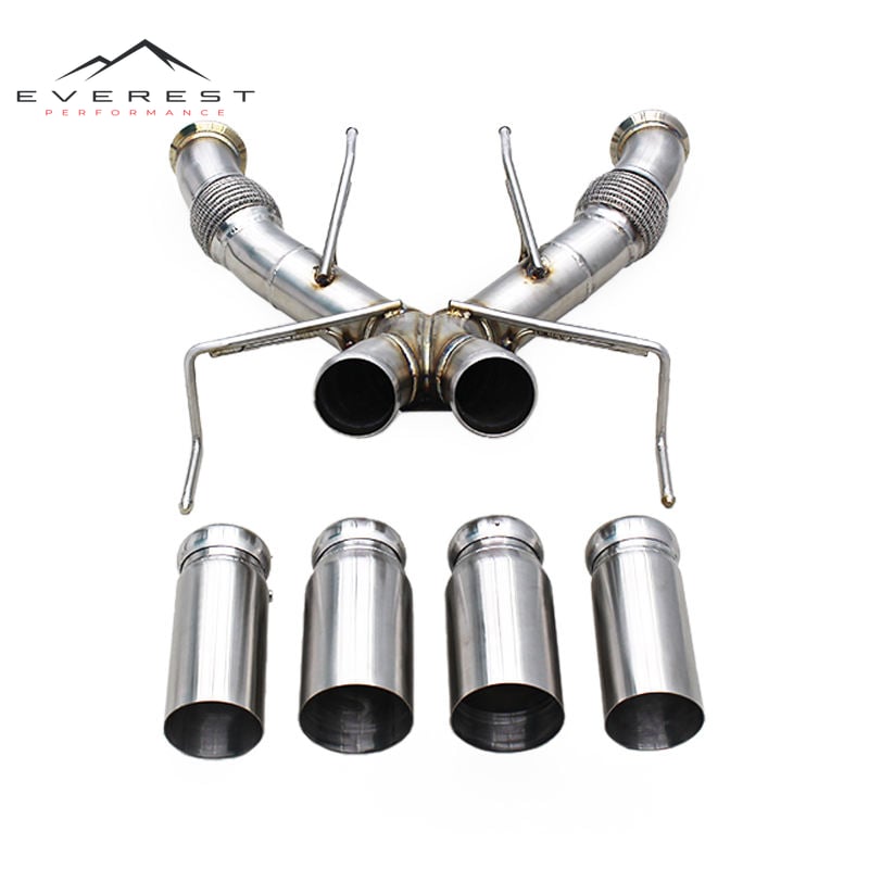 Stainless Steel Exhaust Pipes for Mclaren 750S 4.0T 2020-2025 Aggressive Sounds Catback Chrome Silver Tips