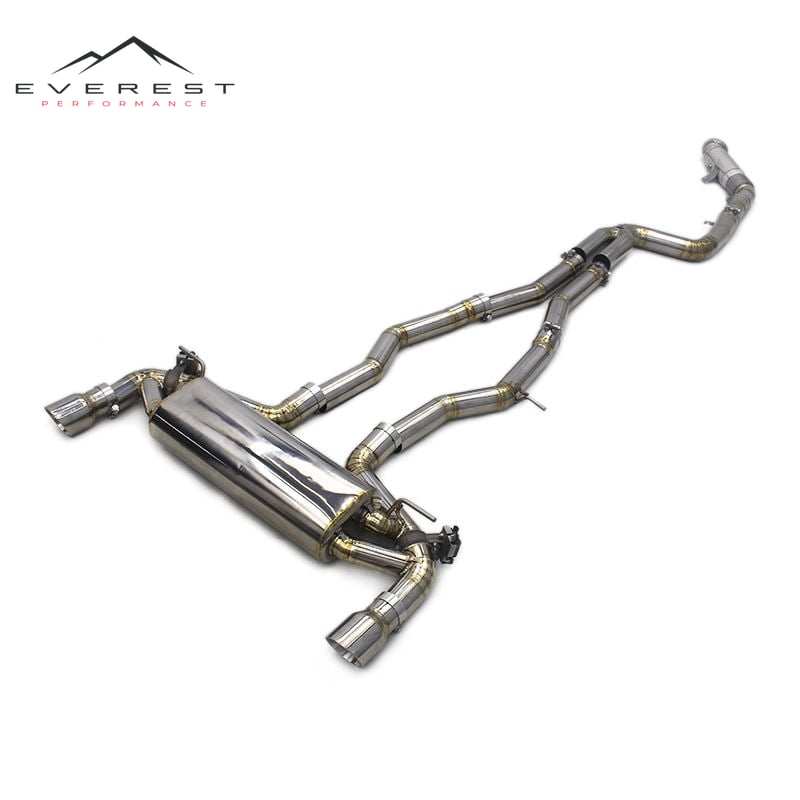 Full Exhaust System for Toyota Supra MK4/MK5 A91 A90 3.0T 2020-2023 Polished Valvetronic Muffler Titanium Exhaust Pipe