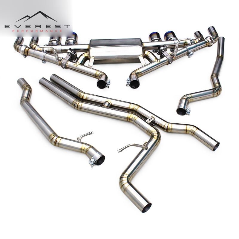 Titanium Exhaust System for Porsche Cayenne 958 3.6L 2011-2017 Electronic Valve Muffler Motorsport Catback