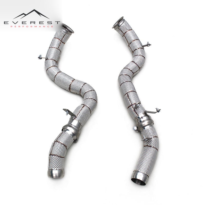 Header Downpipe for Mercedes-Benz GLS63 AMG 4.0TT 2019-2024 Free Flow Pipe SUS304 Sport Car Exhaust Muffler