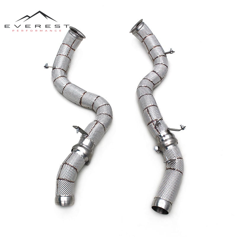 Header Downpipe for Mercedes-Benz GLS63 AMG 4.0TT 2019-2024 Free Flow Pipe SUS304 Sport Car Exhaust Muffler