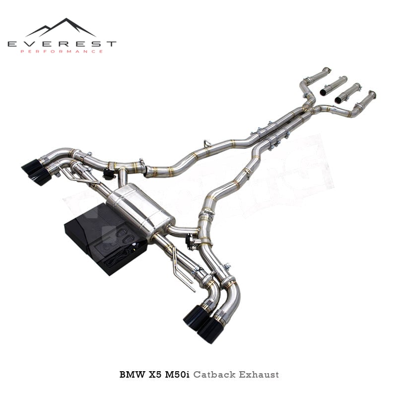 SS304L Exhaust Pipe System for BMW X5 M50i X6 M60i 4.4TT 2019-2024 Valvetronic Performance Catback Exhaust
