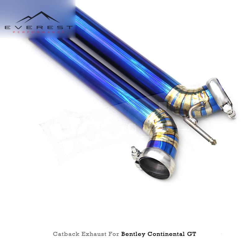 Racing Titanium Catback Exhaust System for Bentley Continental GT V12 6.0T 2018-2024 Controller X Pipe Valvetronic Exhaust Pipes