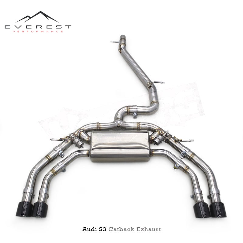 Custom Catback Exhaust for Audi S3 2.0T 2015-2023 Racing Car Escape Stainless Steel Pipes Muffler Vacuum Valve Exhaust System