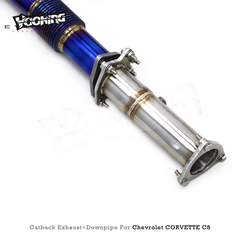 Custom Titanium Pipe Muffler Exhaust System for Chevrolet Corvette C8 2019-2025 Active Sound Valvetronic Catback Exhaust