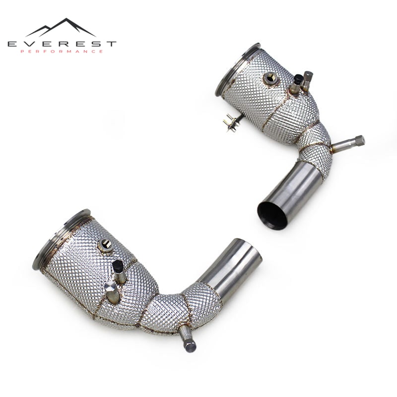 Stainless Steel Exhaust Pipes for Porsche 911 992 Turbo S 2020-2023 Exhaust Downpipe with Heat Shield Car Exhaust