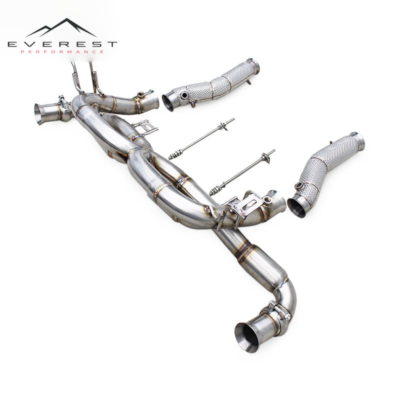 Turbo Exhaust Pipe System for Lamborghini Gallardo 5.0L 2004-2007 Superfast Straight Pipes Axle Back System Sport Downpipe
