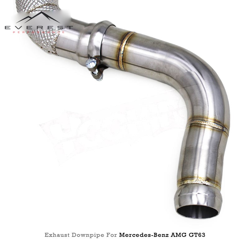 SS304 Exhaust Downpipe for Mercedes-Benz AMG GT63 GT63S 4.0T 2019-2023 Racing Straight Through Downpipes